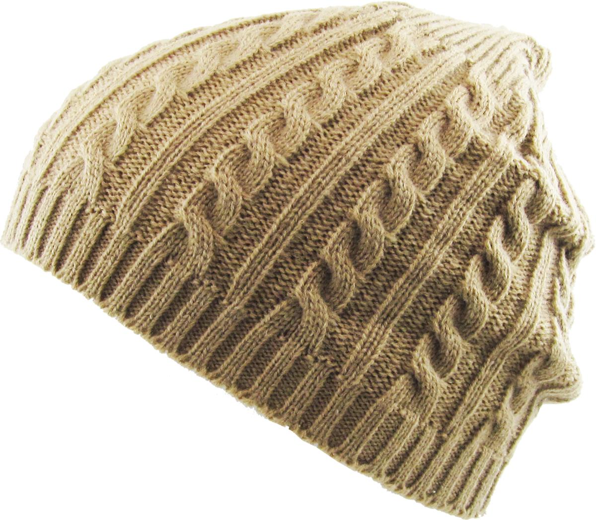 Cuffless Cable Knit Beanie | KBETHOS